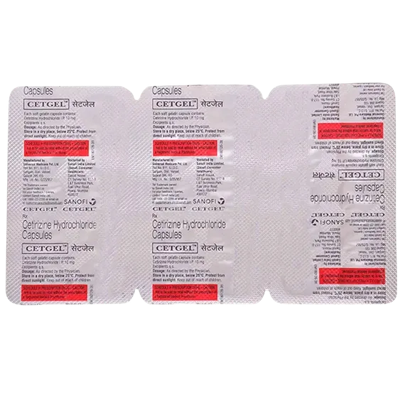 cetgel 10mg capsule 10's